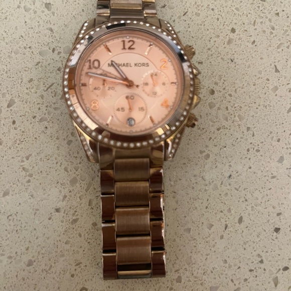 Michael Kors Rose Gold Rhinestone Watch - Picture 5 of 6